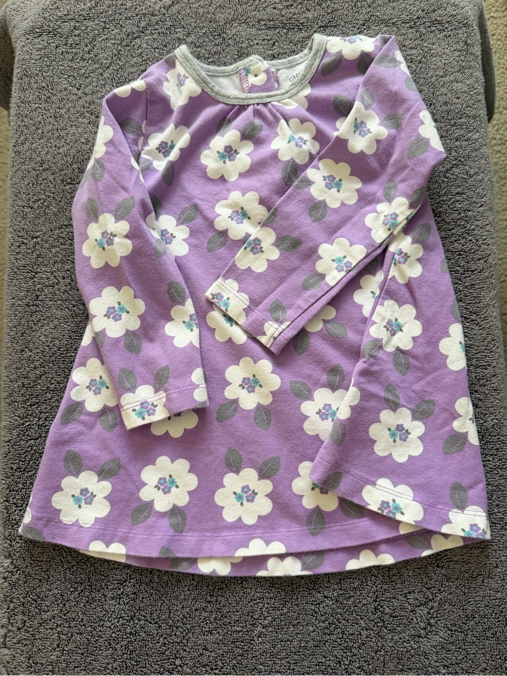 Little Me Lavender Floral Long-Sleeve Tunic